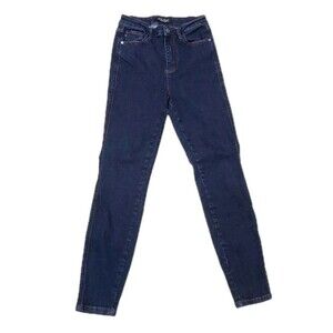 Judy Blue High Rise Dark Wash Skinny Jeans With Heart Pockets Sz 25 (1)